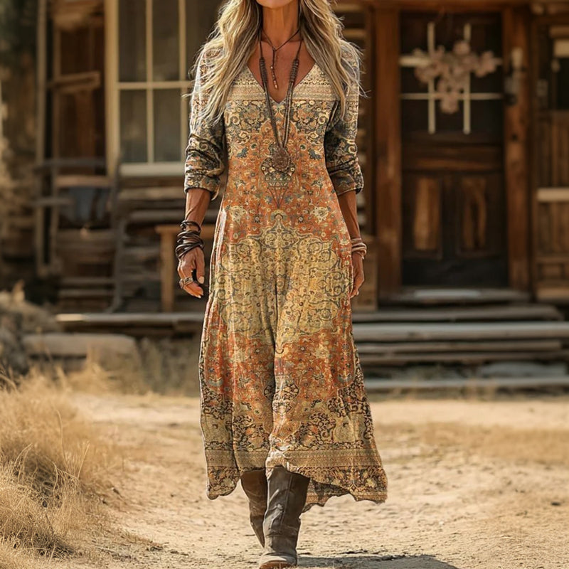 Evelyn™ | Vintage-Inspired Long Sleeve Casual Dress
