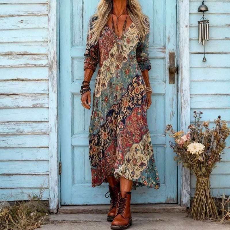 Evelyn™ | Vintage-Inspired Long Sleeve Casual Dress