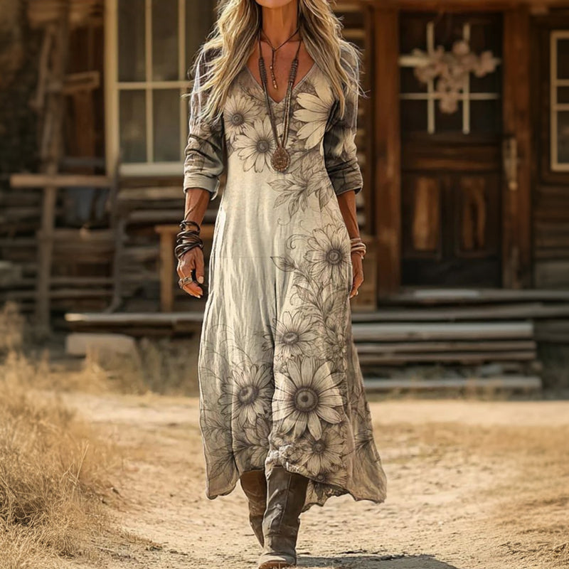 Evelyn™ | Vintage-Inspired Long Sleeve Casual Dress