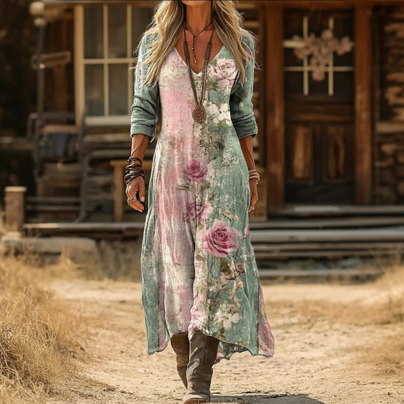 Evelyn™ | Vintage-Inspired Long Sleeve Casual Dress