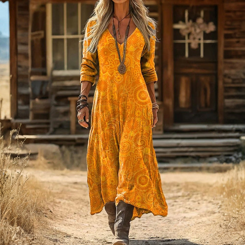 Evelyn™ | Vintage-Inspired Long Sleeve Casual Dress