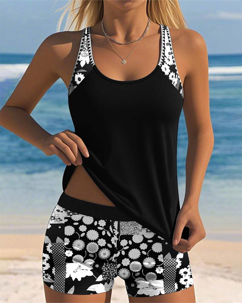 Alritta™ | Two‑Piece Relaxed‑Fit Swimsuit with Floral Beach Vibe
