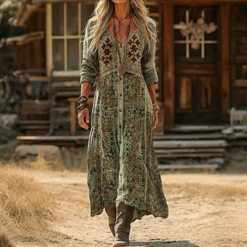 Evelyn™ | Vintage-Inspired Long Sleeve Casual Dress