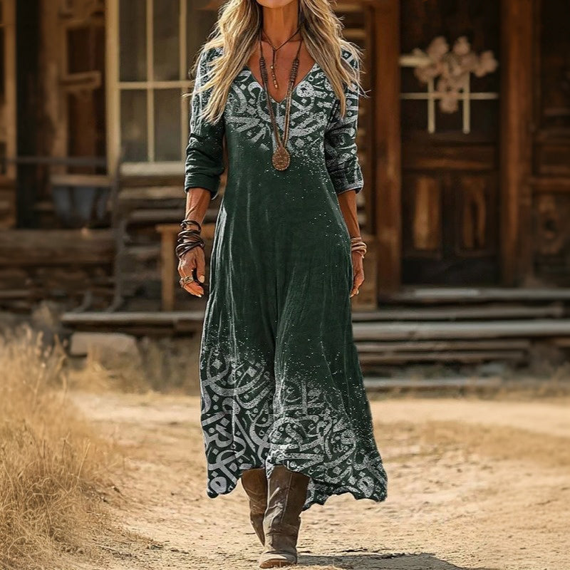Evelyn™ | Vintage-Inspired Long Sleeve Casual Dress