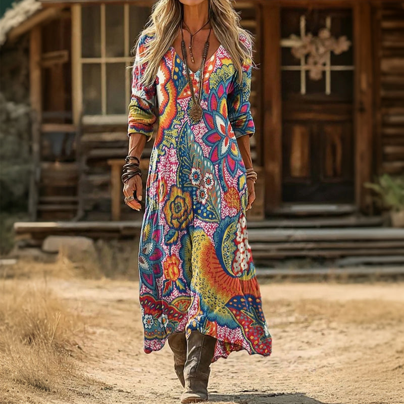 Evelyn™ | Vintage-Inspired Long Sleeve Casual Dress
