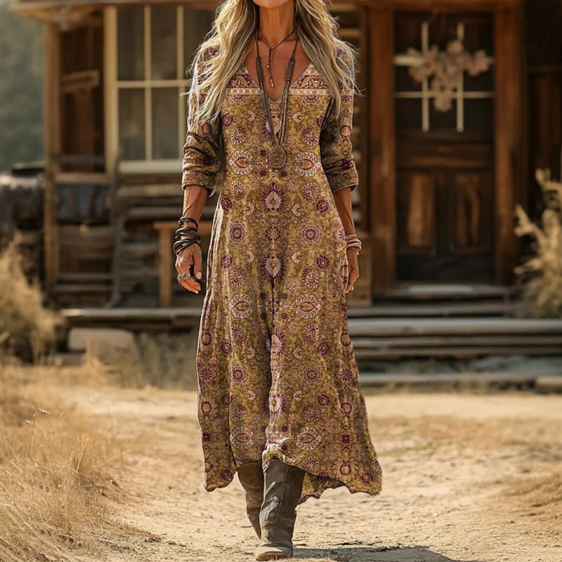 Evelyn™ | Vintage-Inspired Long Sleeve Casual Dress