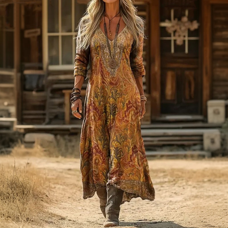 Evelyn™ | Vintage-Inspired Long Sleeve Casual Dress