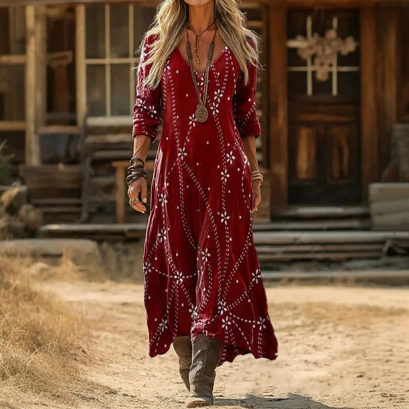 Evelyn™ | Vintage-Inspired Long Sleeve Casual Dress