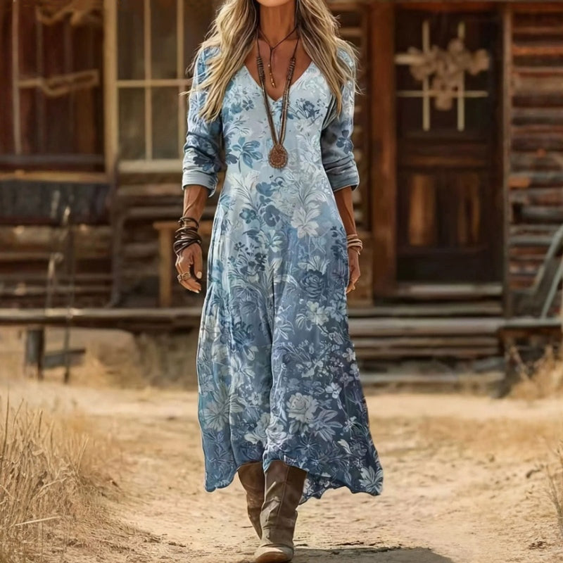 Evelyn™ | Vintage-Inspired Long Sleeve Casual Dress