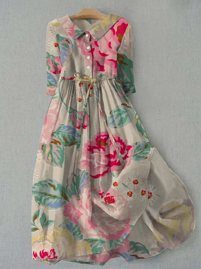 Madeleine™ | Elegant Pastel Floral Dress