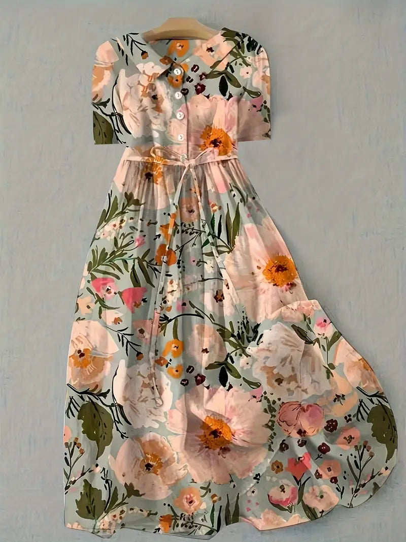 Aurélie™ | Warm Summer Floral Dress