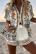 Irella™ | Linen Short Set with Floral Print