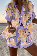 Reolia™ | Leopard Print Linen Short Set