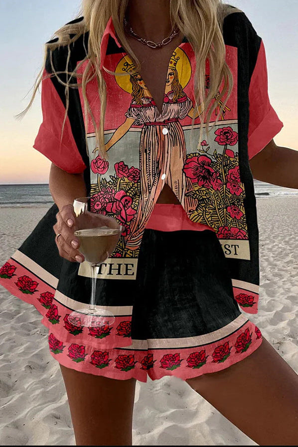 Yseline™ | Short Set of Pink Virgin Linen