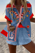 Jorelle™ | Goat Print Linen Short Set