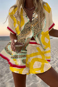 Casima™ | Cheetah Print Linen Short Set