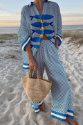 Trivela™ | Sardine and Lemon Print Linen Set