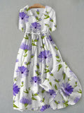 Amélie™ | Elegant Lavender Floral Dress