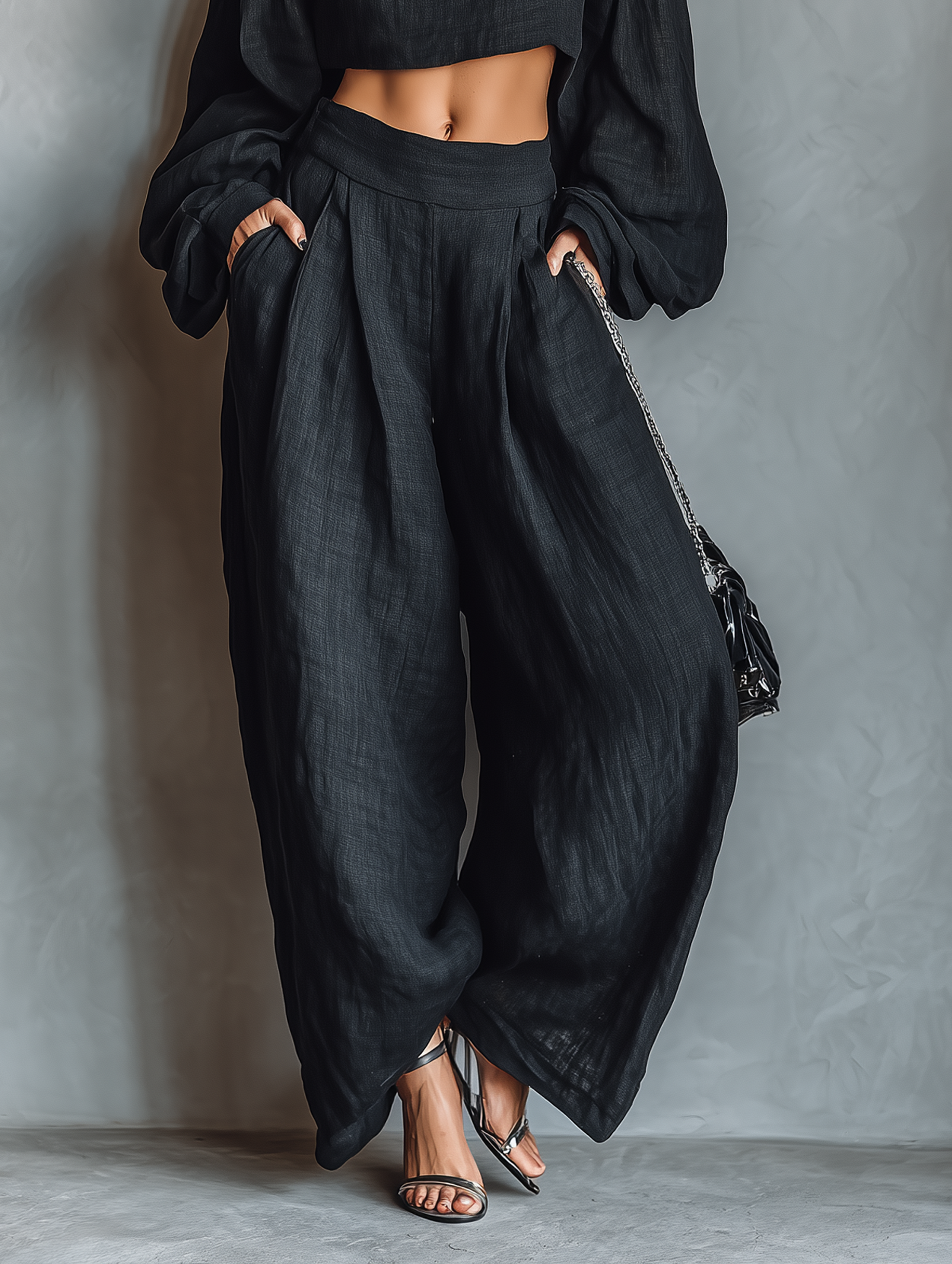 Tess™ | Off-Shoulder Set with Wide-Leg Trousers