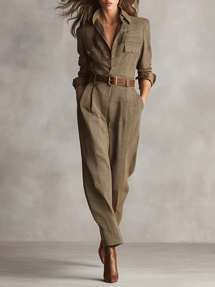 Anna™ | Checked Elegant Jumpsuit