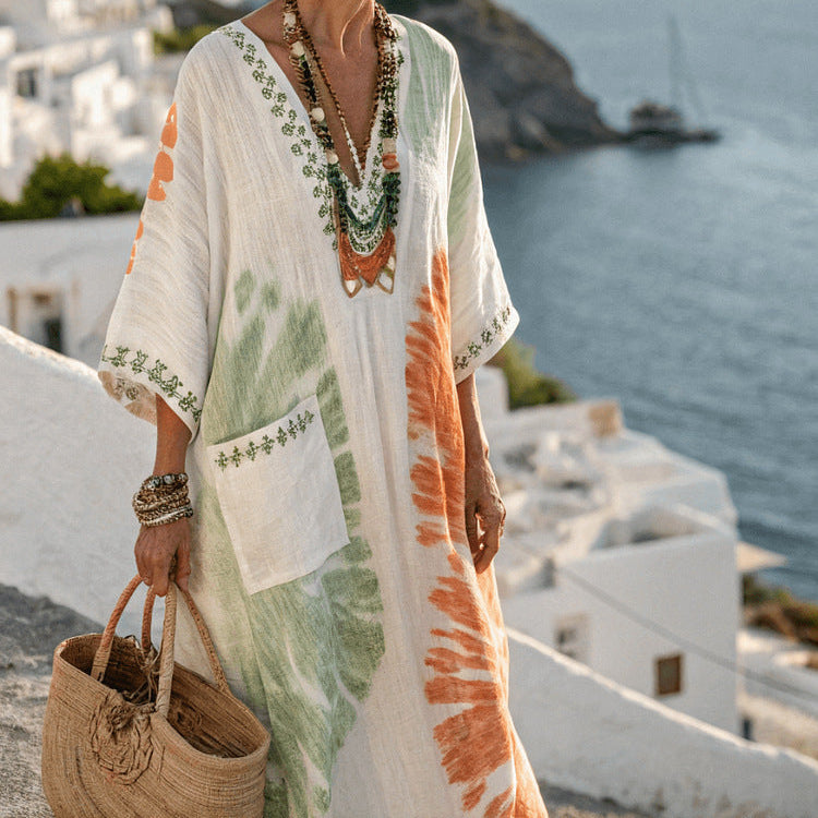 Vivienne™ | Poetic Watercolor Caftan Dress
