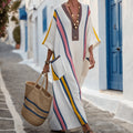 Blanche™ | Joyful Stripe Caftan Dress