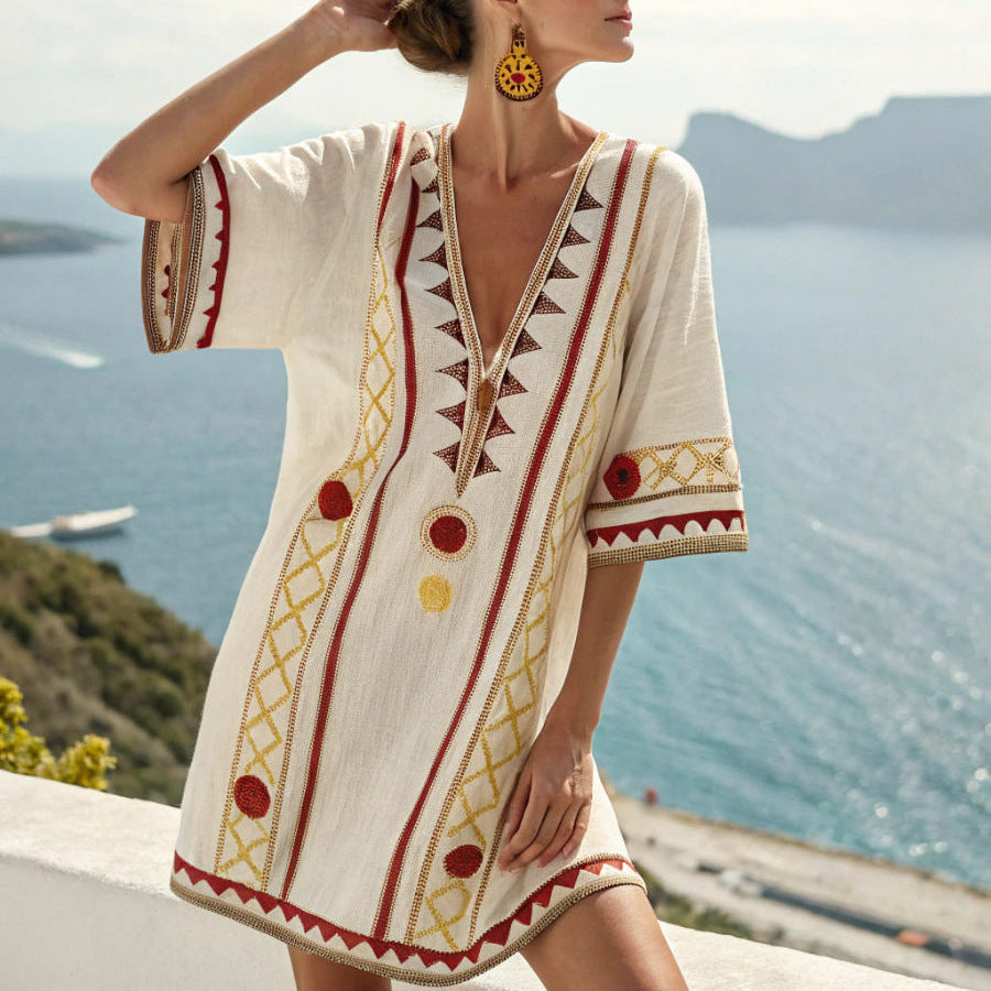 Nefertiti™ | Gold and Garnet Tunic