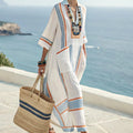 Solange™ | Blue Cape and Amber Caftan Dress