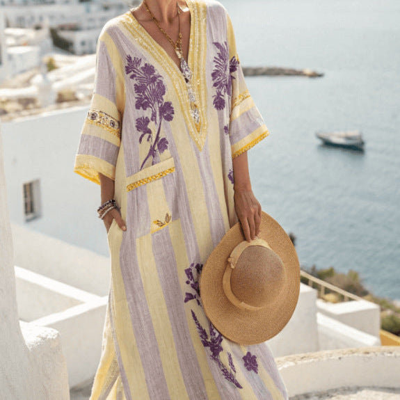 Mireille™ | Provence Bouquet Caftan Dress